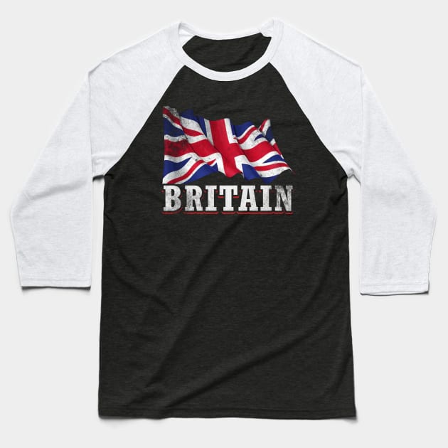 British Flag Baseball T-Shirt by Mila46